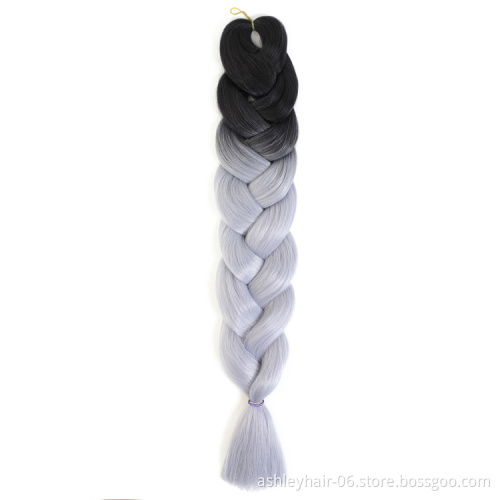 32 Inch 165G High Temperature Fiber Two Tone Color Synthetic Hair Ultra Jumbo Braid
